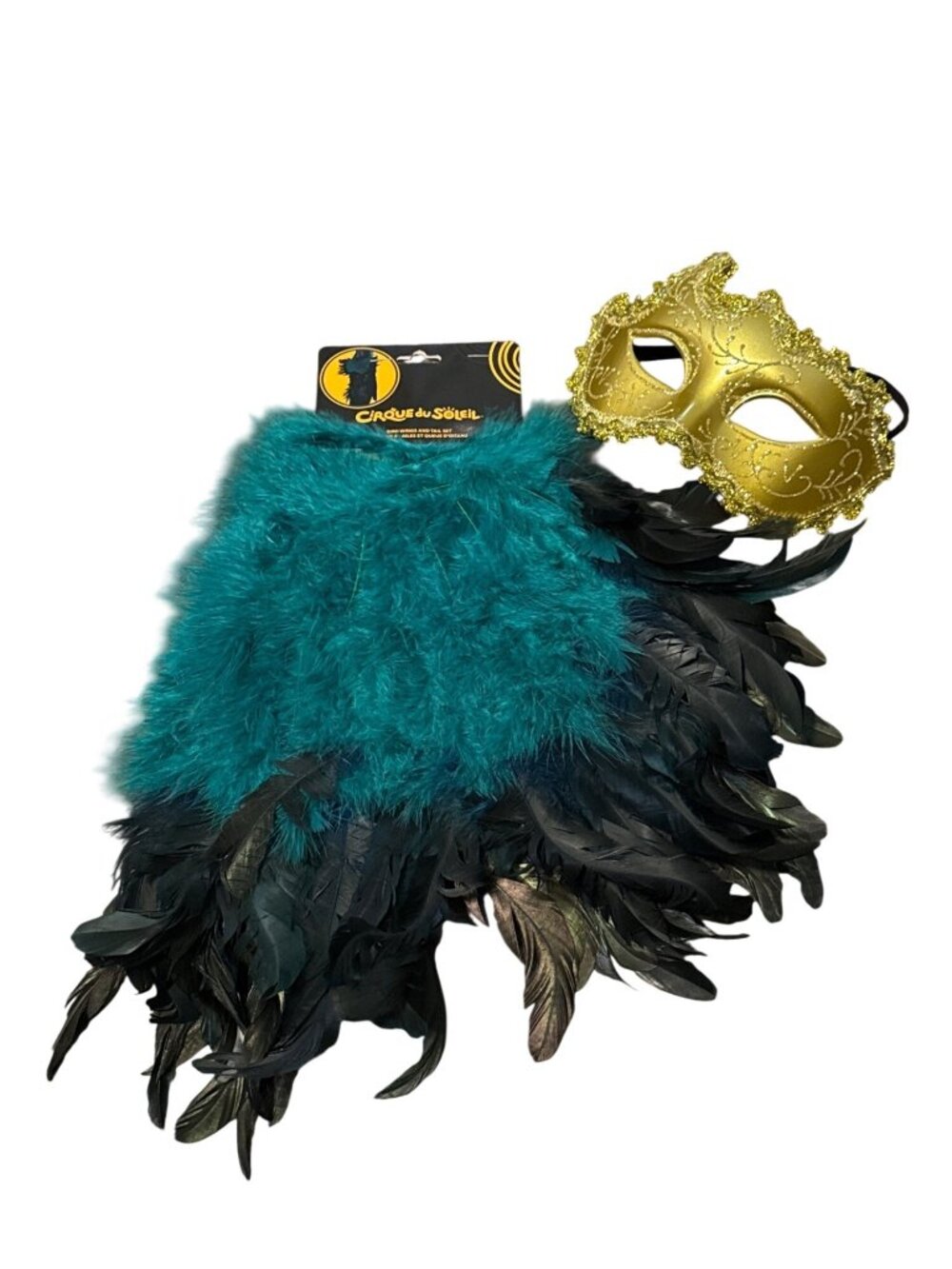 NEW Cirque Du Soleil 3 Pc Costume Bird Wings Tail & Mask